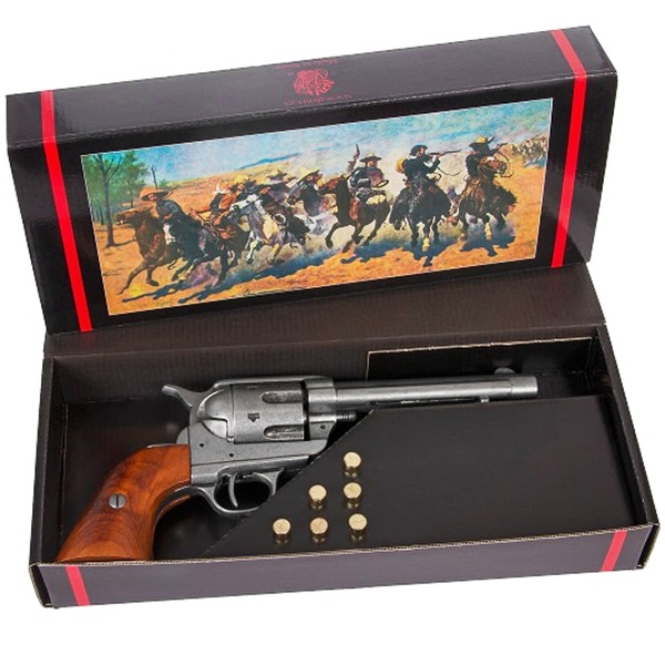 Colt Peacemaker With Wooden Handle Gun Metal Finish