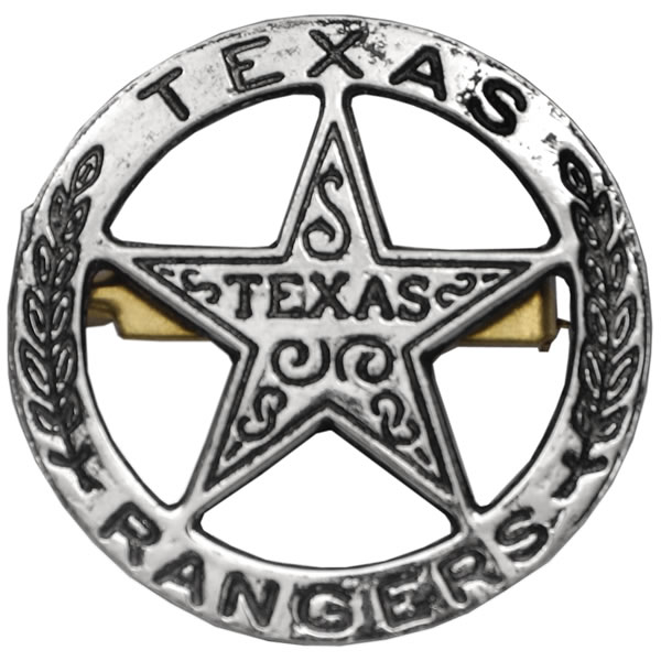 Texas Rangers Circle Star Cut Out Badge