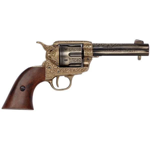 Engraved 1869 Colt With Wooden Handle