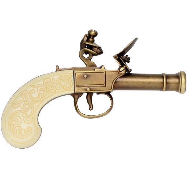 Inlaid Bunney Pocket Pistol 18th Century