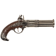 Revolving 4 Barrel Flintlock Pistol, France 18Th. C.